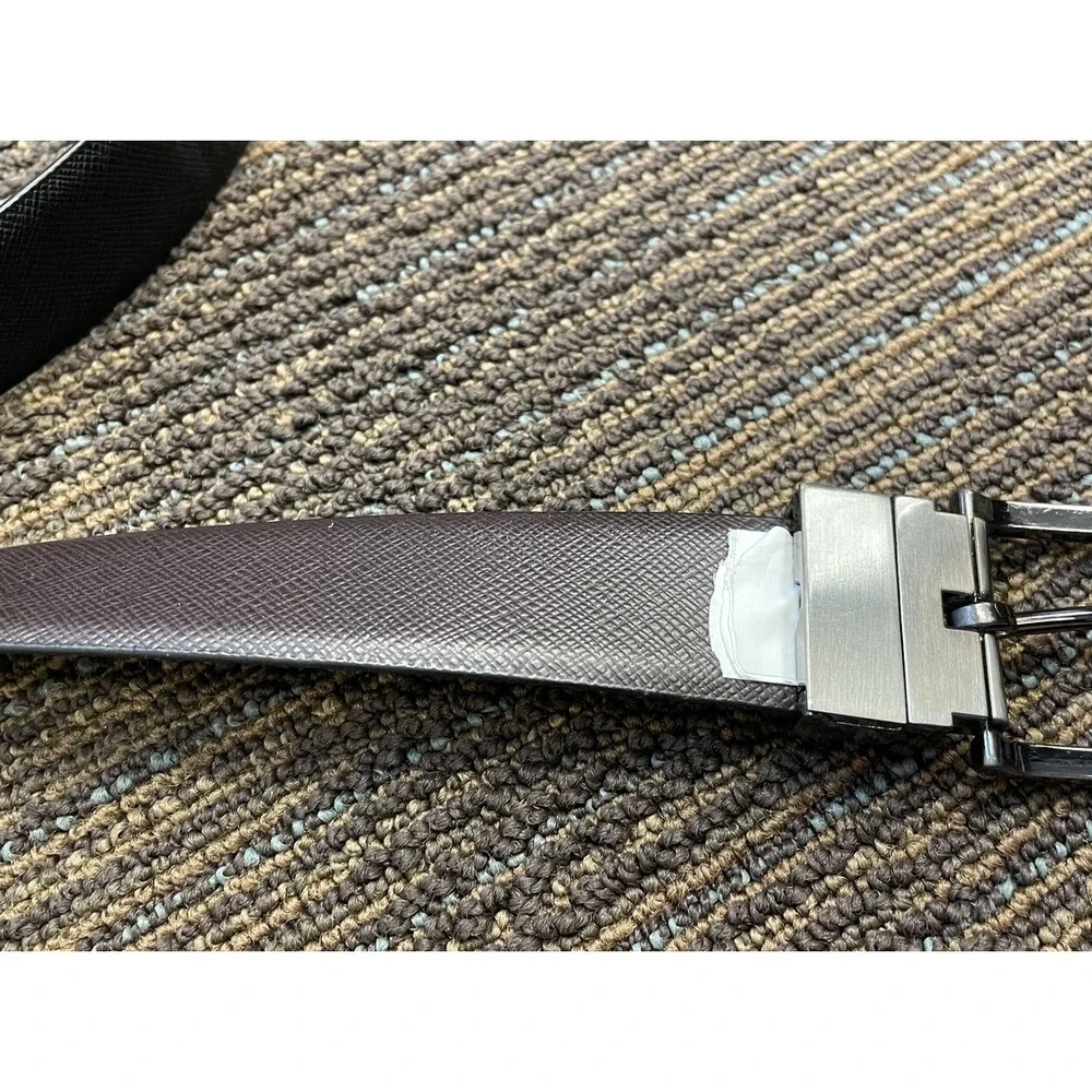 Black and‎ Brown Reversible Leather Belt Mens Size 2X, 38-45